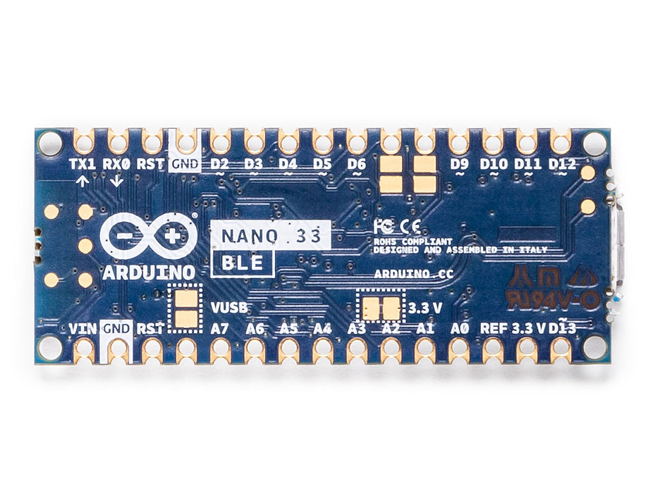 Arduino Nano 33 BLE bottom view