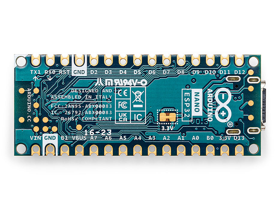 Arduino Nano ESP32 bottom view