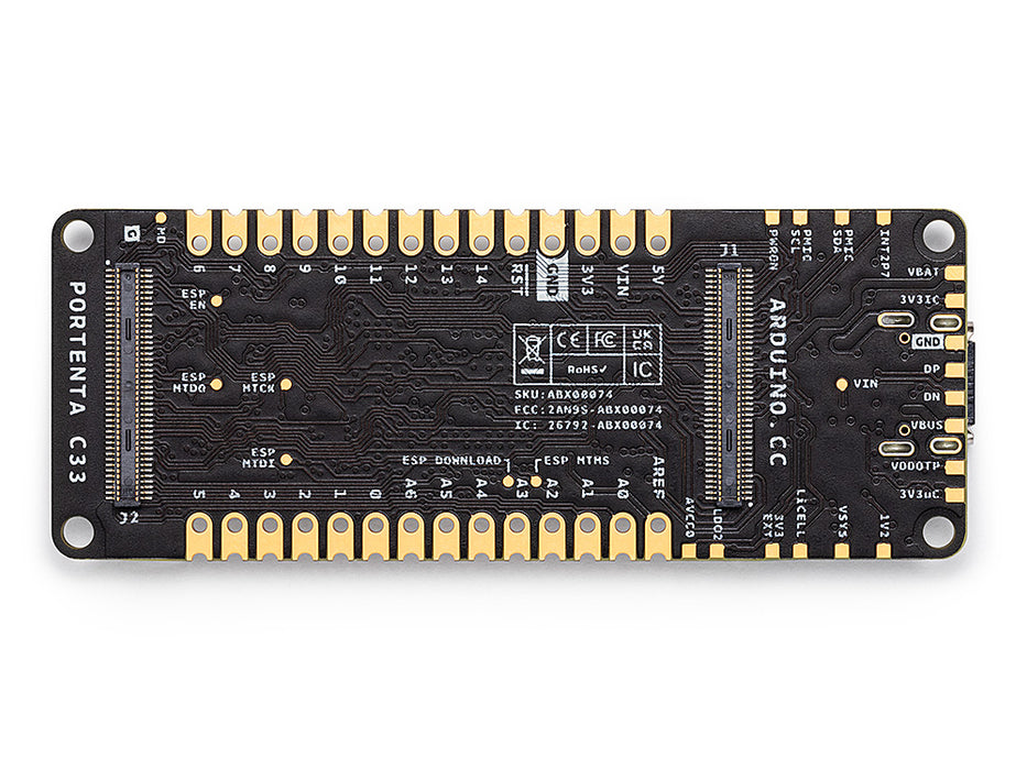 Arduino Portenta C33 bottom view