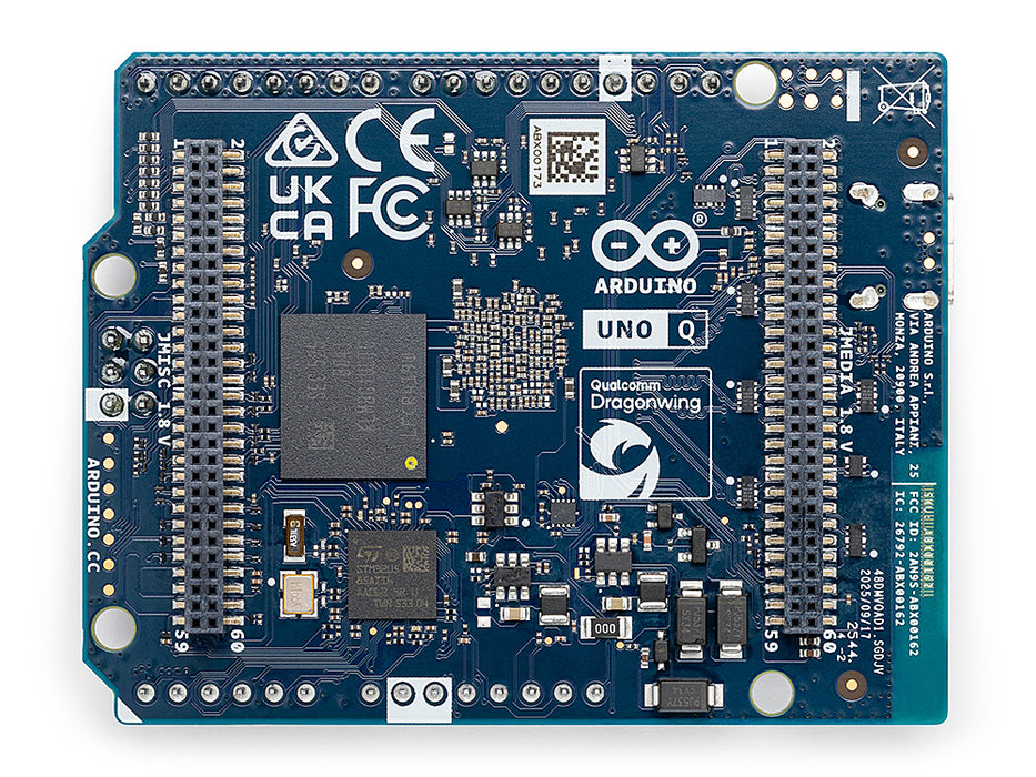 Arduino UNO Q bottom view