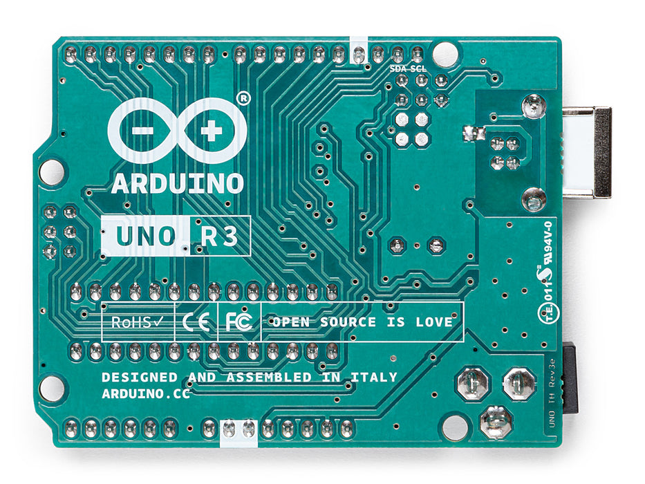 Arduino UNO R3 bottom view