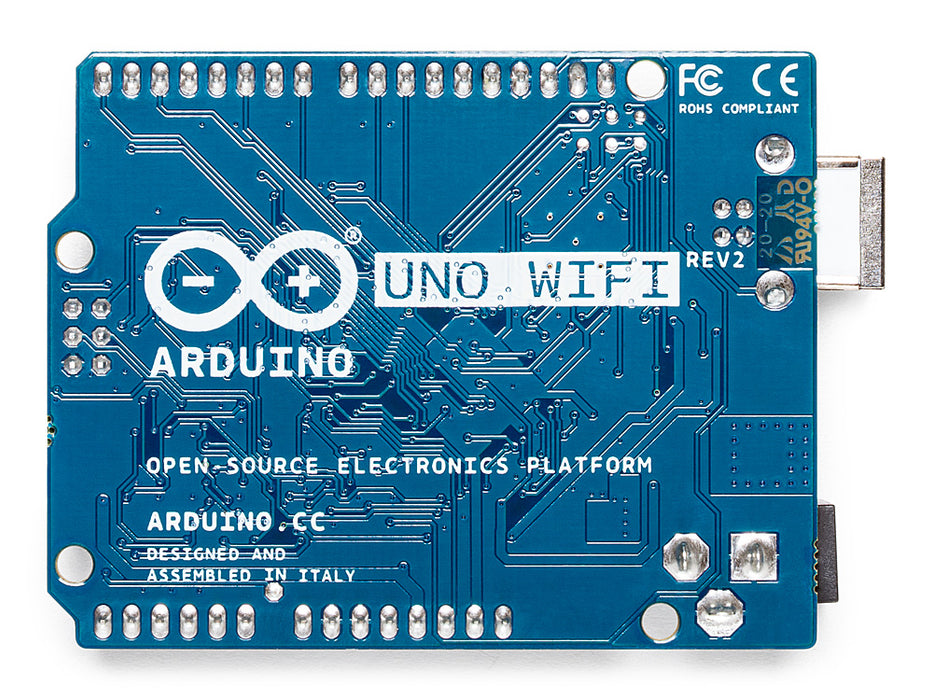 Arduino UNO WiFi Rev2 bottom view