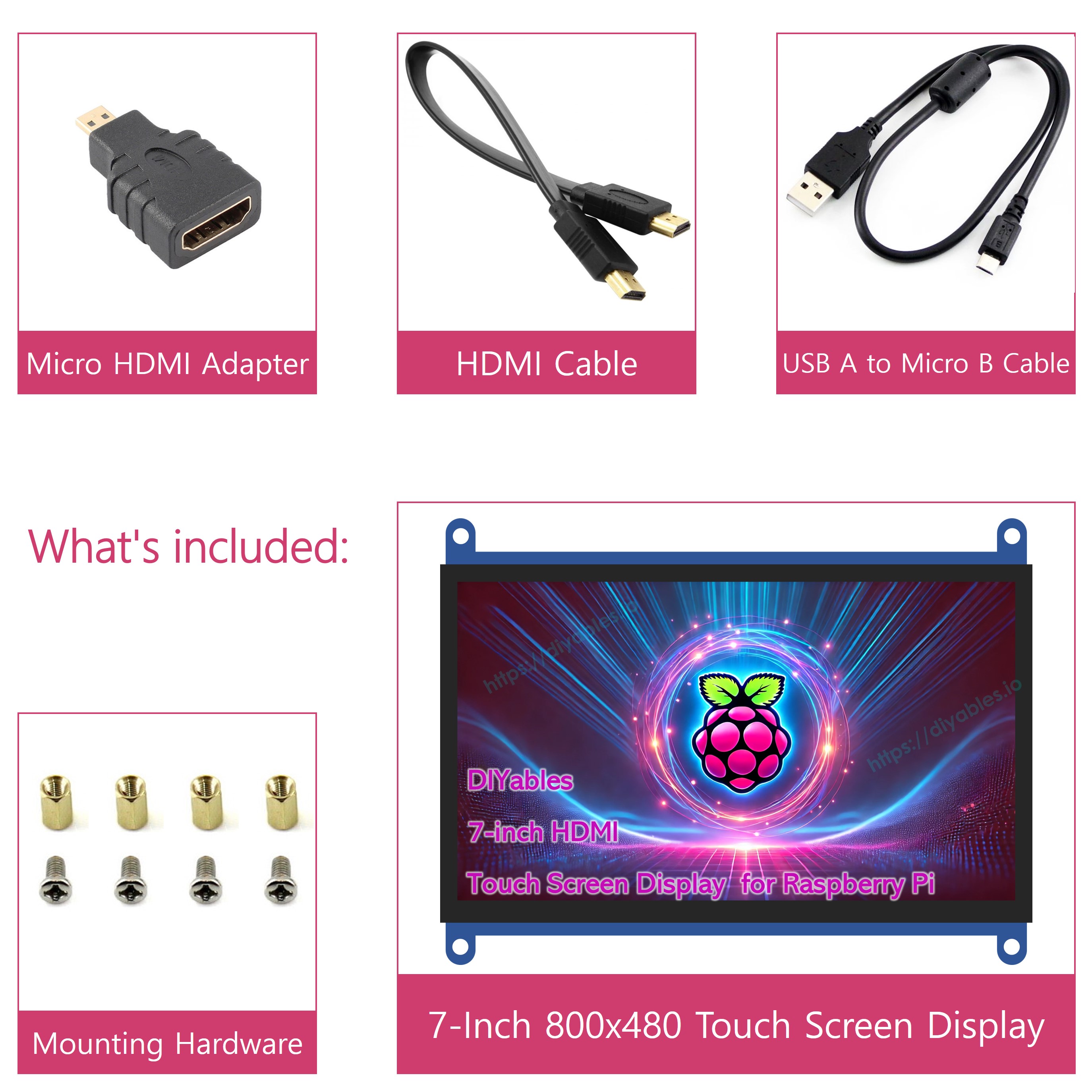 7-Inch Touch Screen for Raspberry Pi view 4
