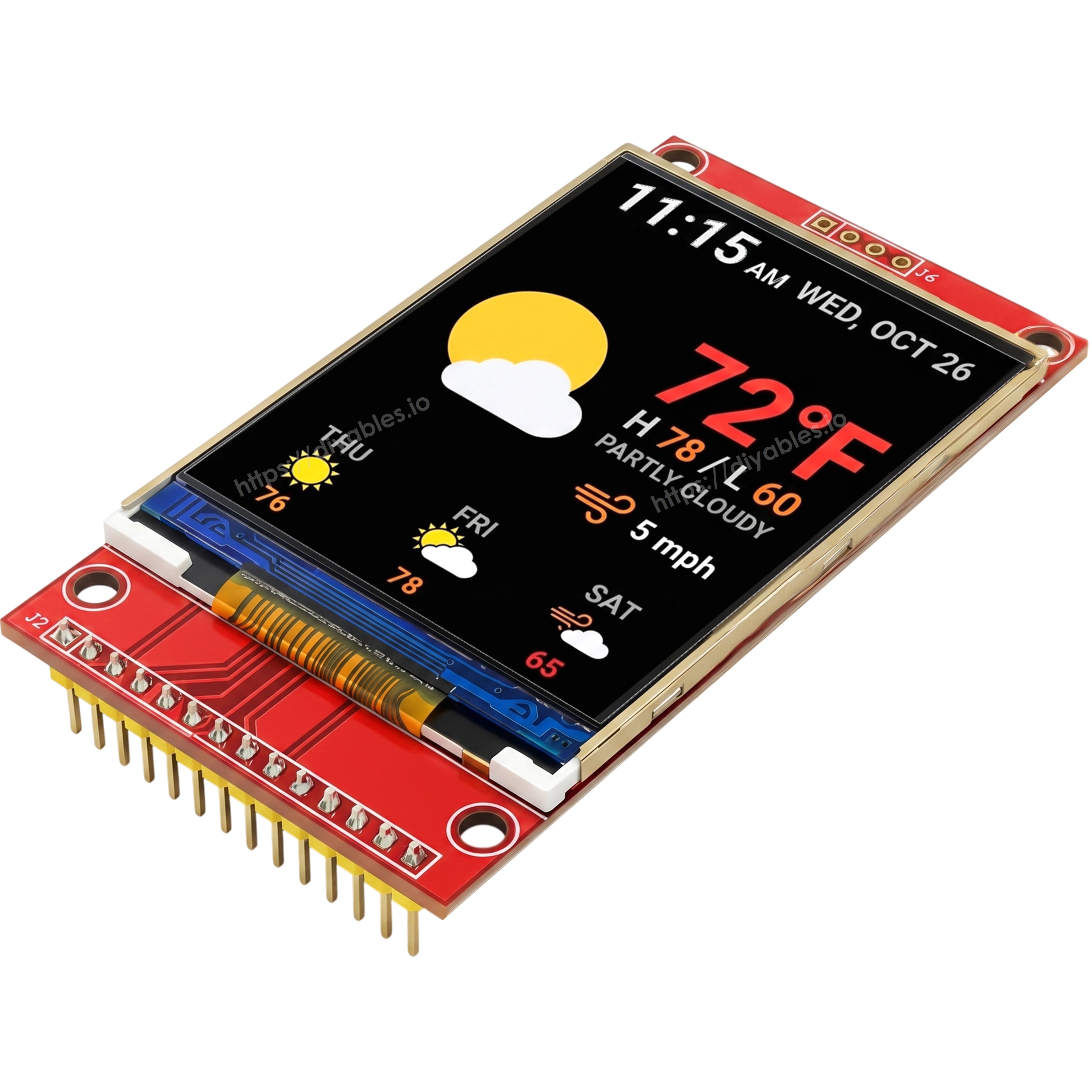 DIYables 2.4 Inch TFT view 2
