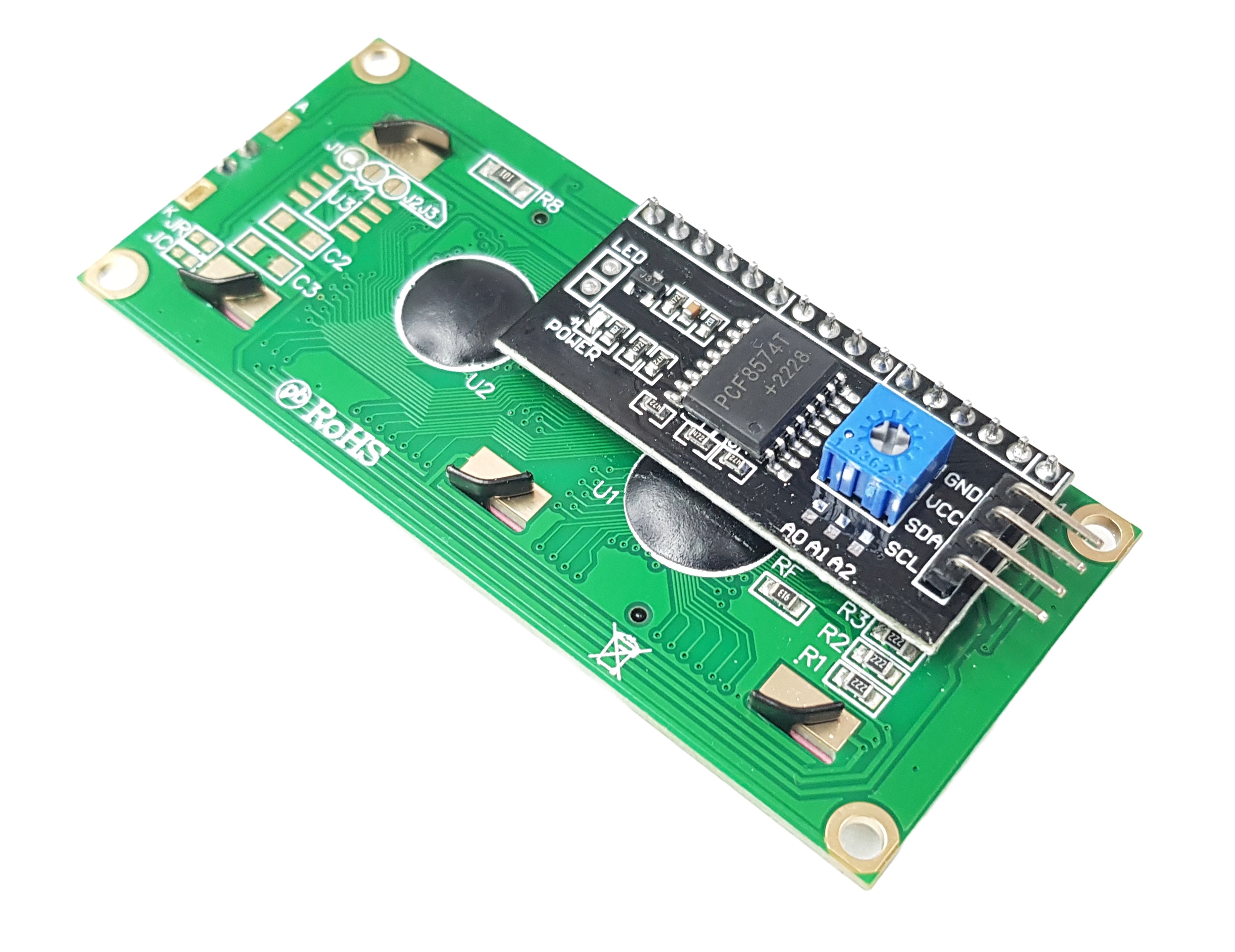 LCD I2C 16x2 back view