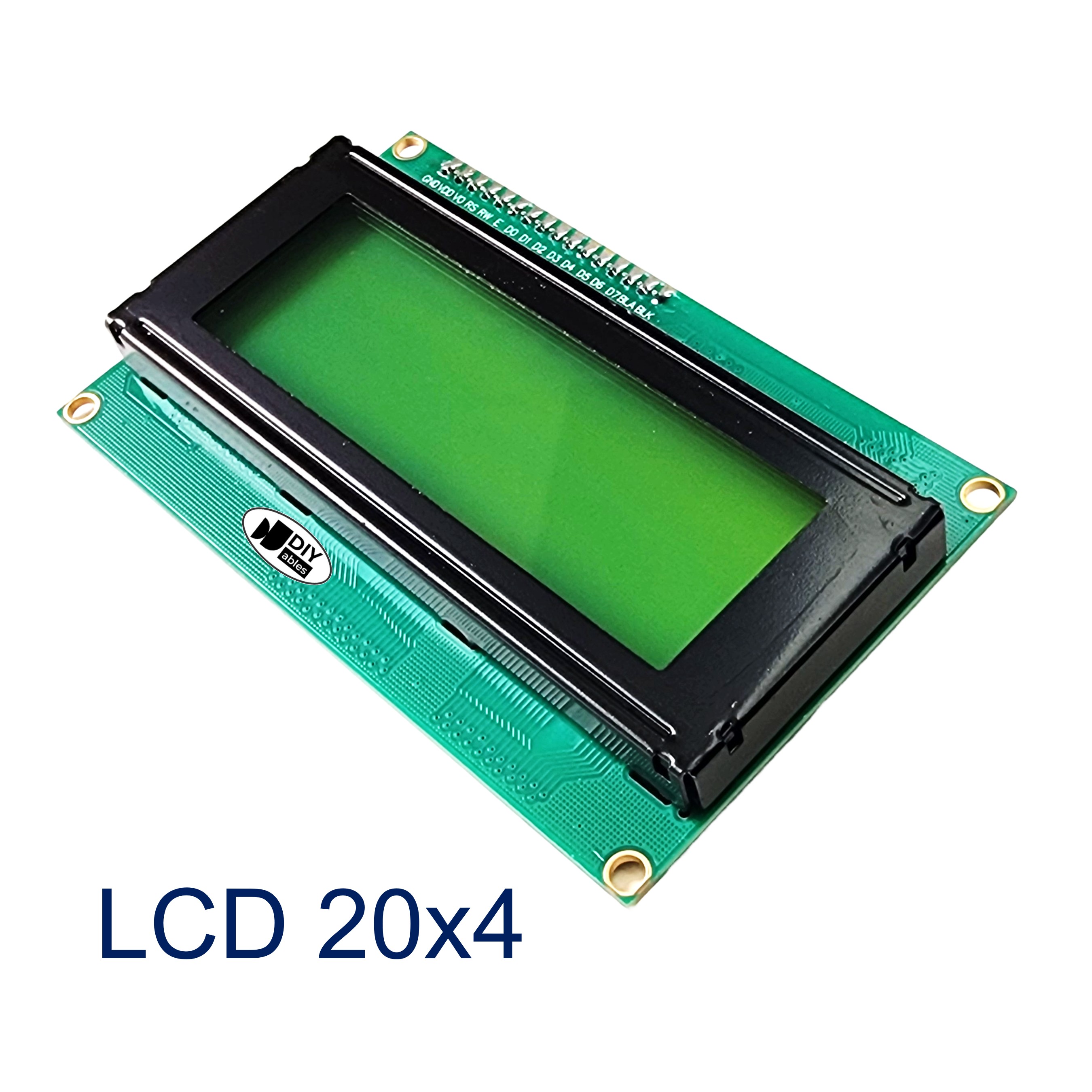 LCD I2C 2004 Green/Yellow view 2