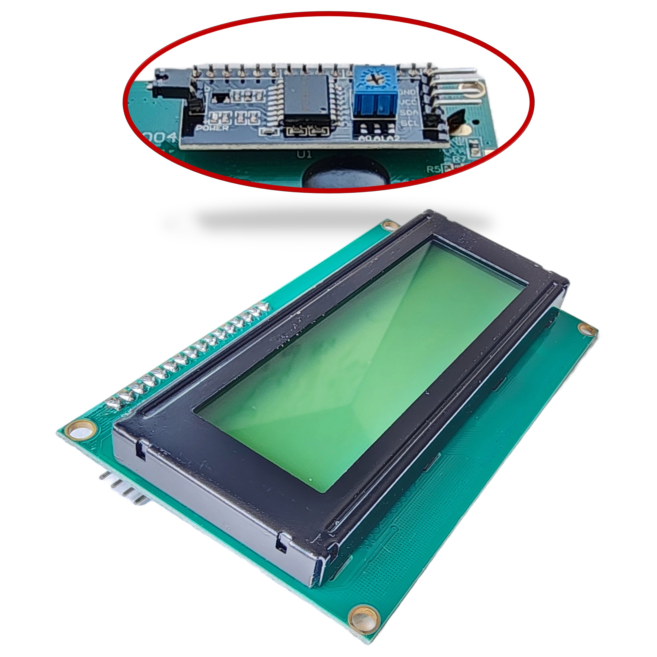LCD I2C 2004 Green/Yellow Backlight