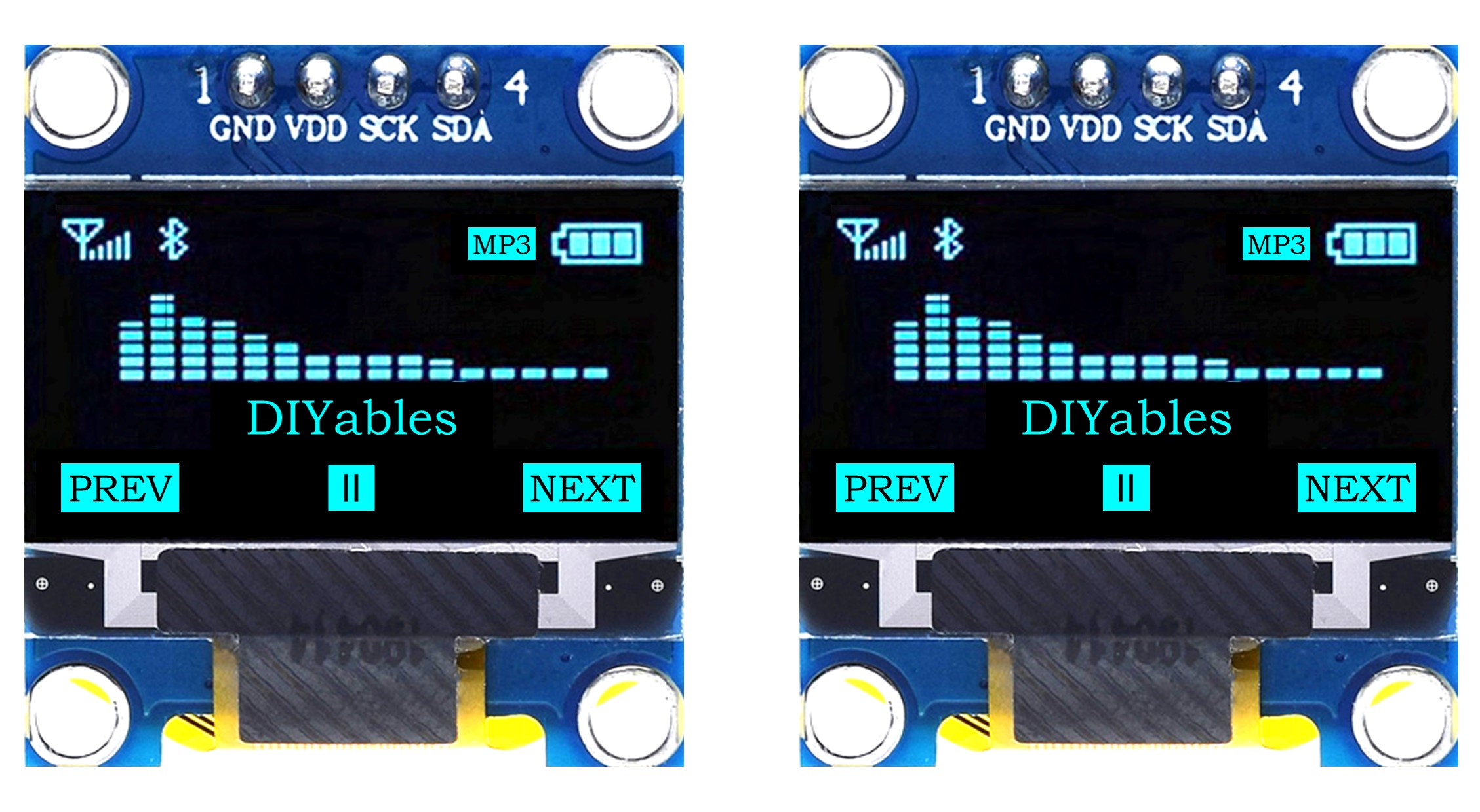 OLED 128x64 blue 2-pack