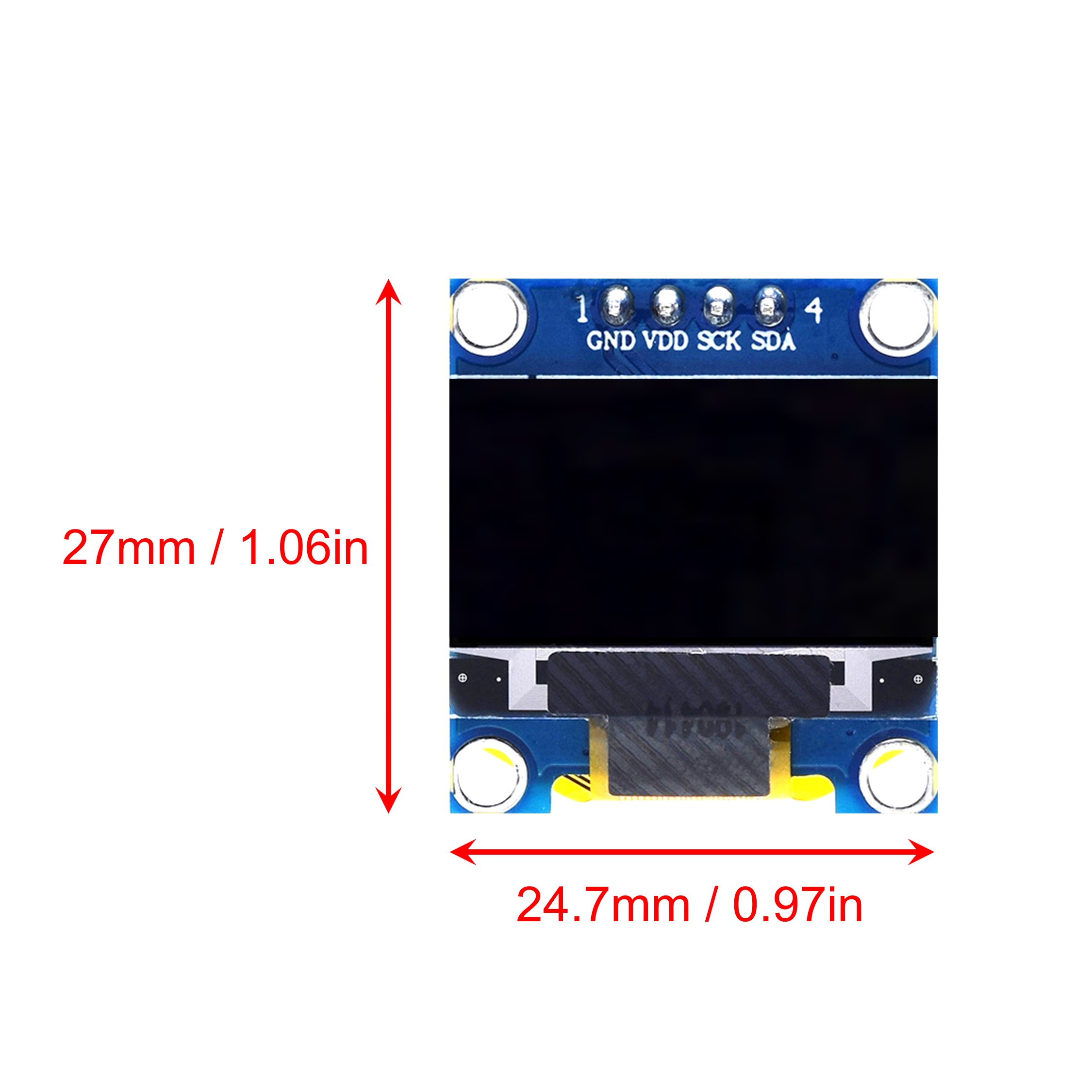 OLED 128x64 dimensions