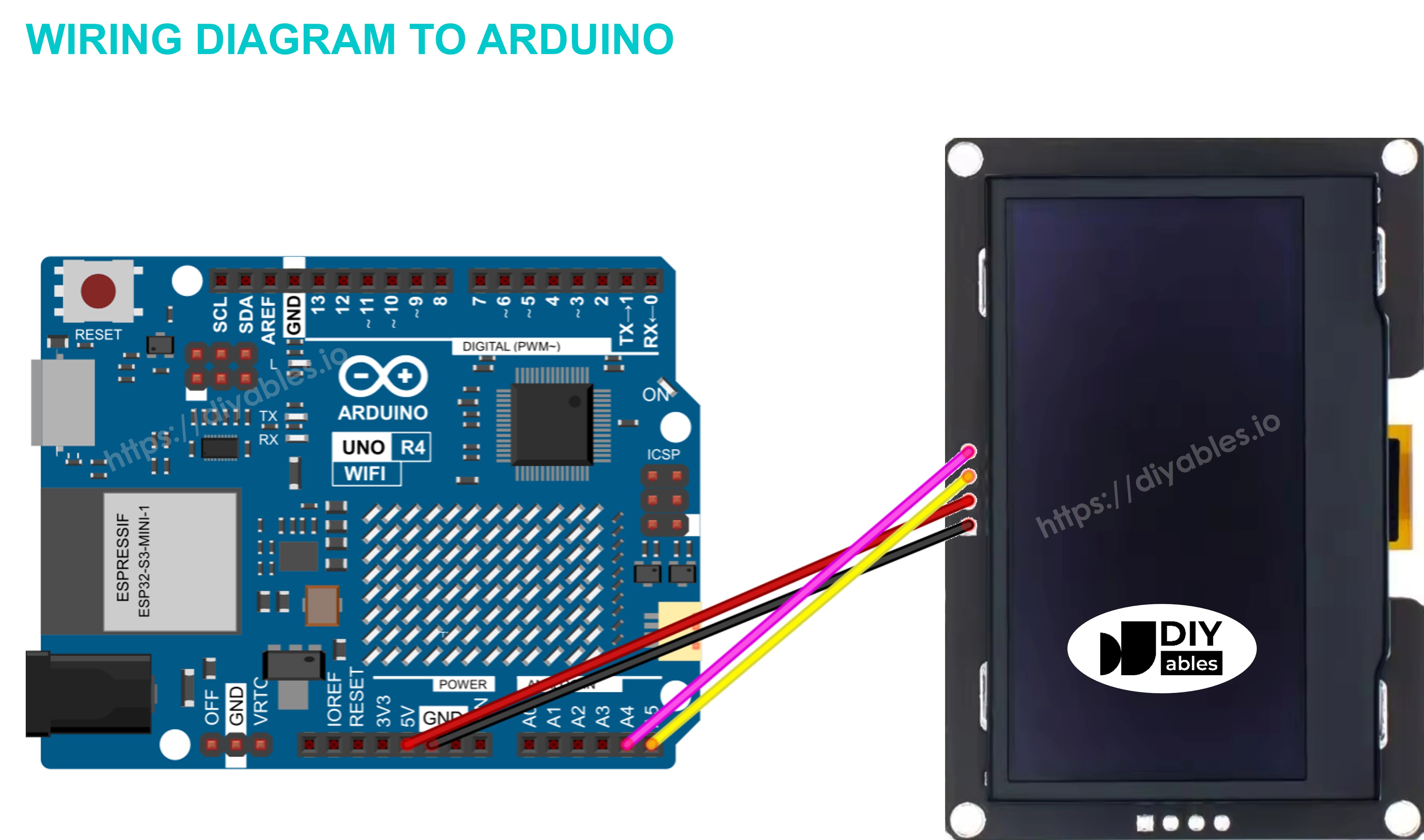2.4 Inch OLED SSD1309 Arduino wiring