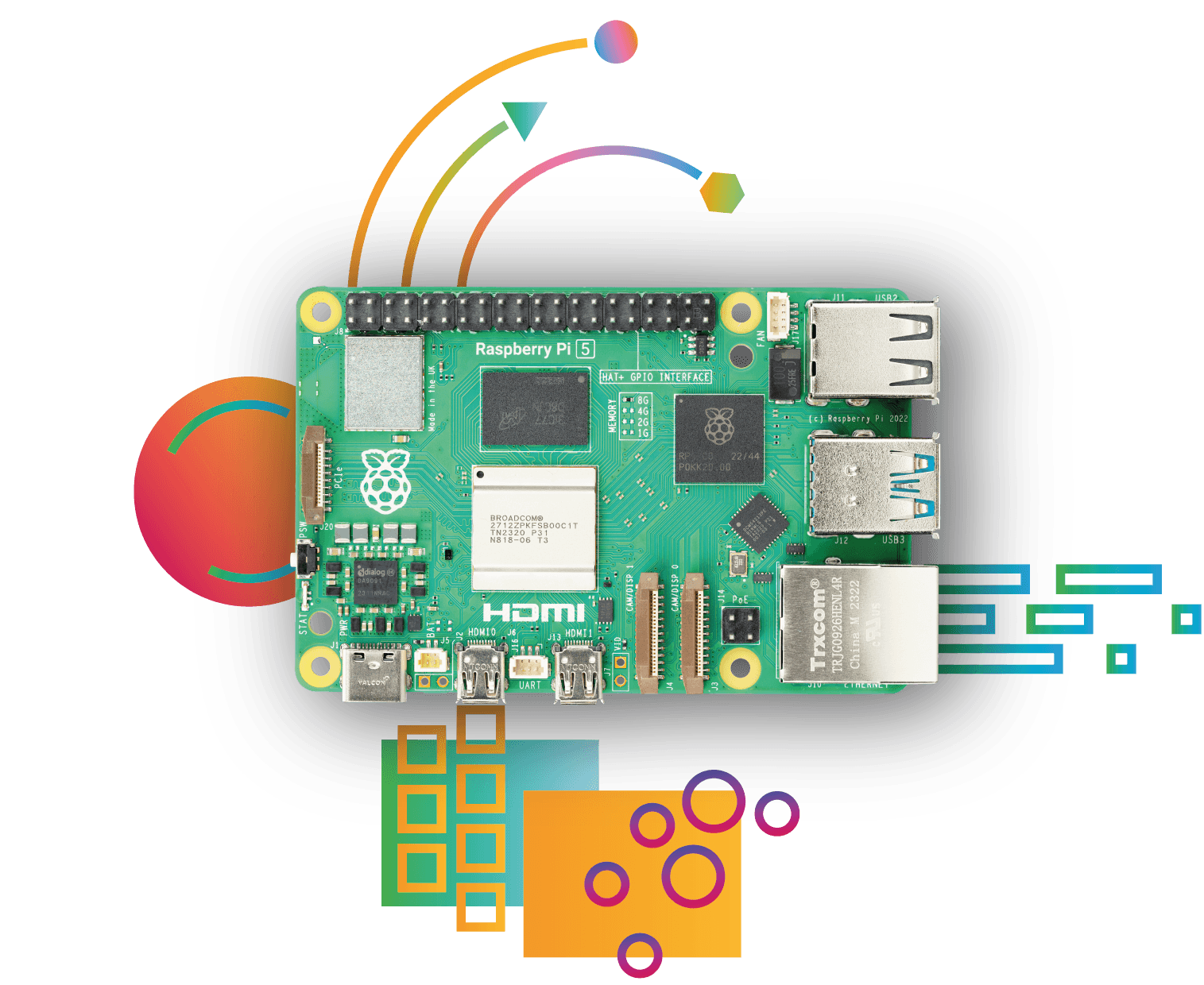 Raspberry Pi 5 bottom view