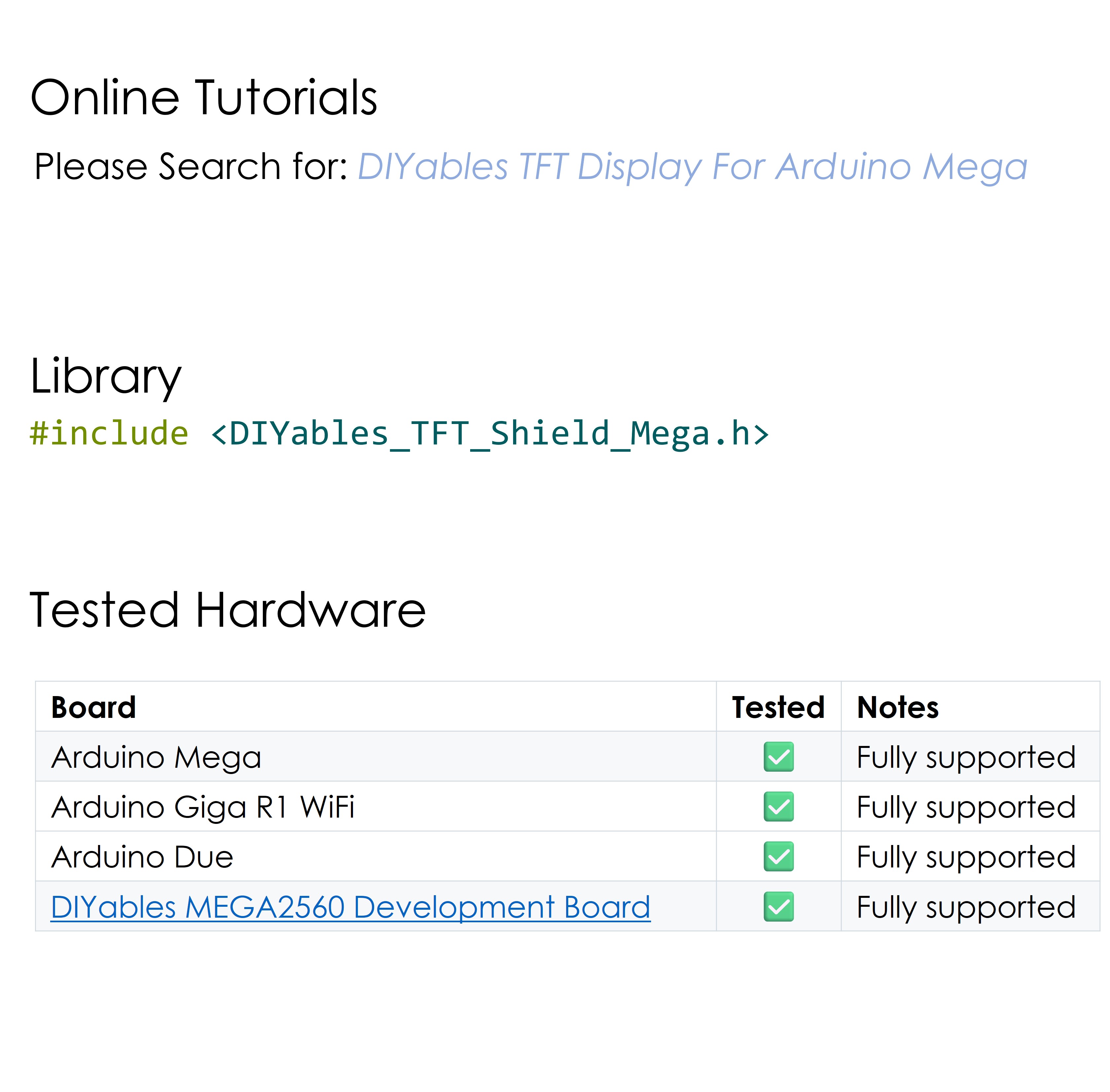 3.5-Inch TFT for Mega library